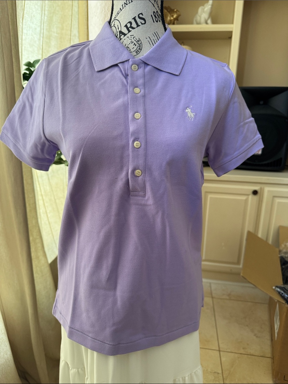 Ralph Lauren Lilac Polo Shirt with White Pony